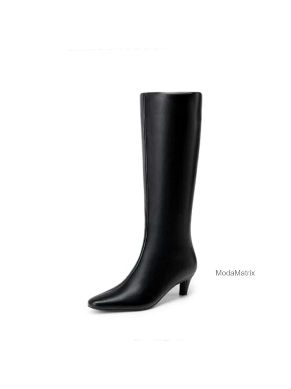 PU Leather Knee High Boots Kitten Heel Square Toe City Commuting